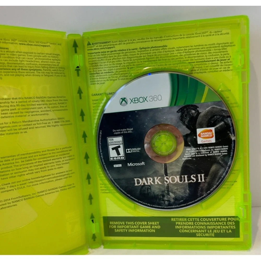 XBOX 360 Dark Souls 2 Microsoft Video Game‎ Original Case and Disc RPG Role Play